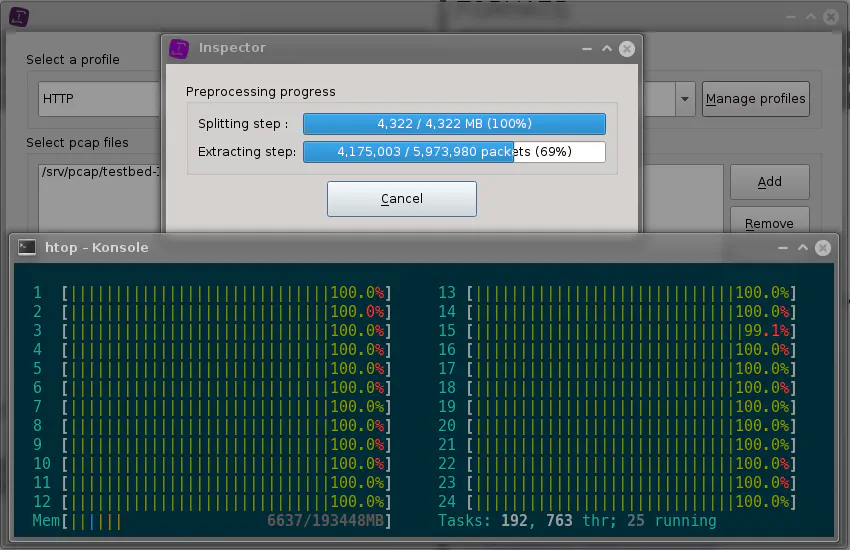 Hardware scalability in Squey