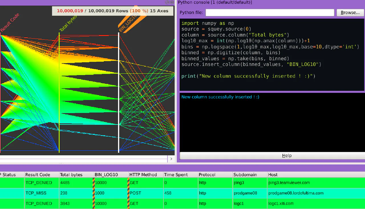 python scripting console